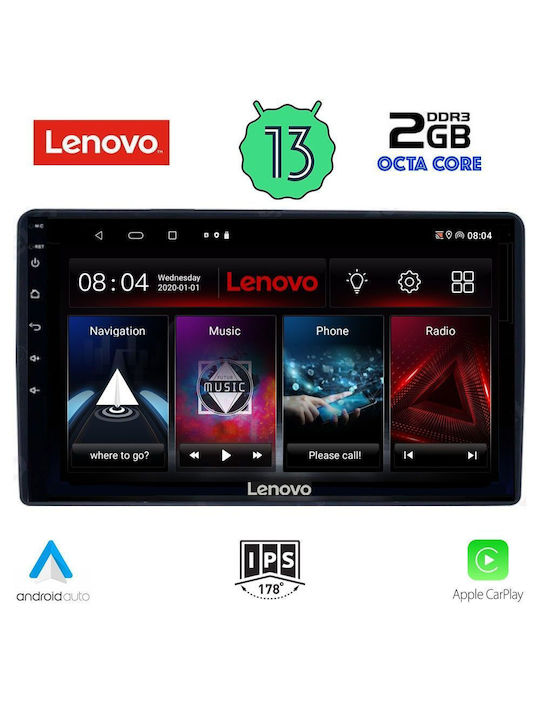 Lenovo Car-Audiosystem für Peugeot Partner Citroen Berlingo 2008-2018 (Bluetooth/USB/WiFi/GPS/Apple-Carplay/Android-Auto) mit Touchscreen 9"