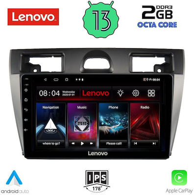 Lenovo Sistem Audio Auto pentru Ford Fiesta 2005-2008 (Bluetooth/USB/WiFi/GPS/Apple-Carplay/Android-Auto) cu Ecran Tactil 9"