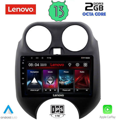 Lenovo Ηχοσύστημα Αυτοκινήτου για Nissan Micra 2010-2014 (Bluetooth/USB/WiFi/GPS/Apple-Carplay/Android-Auto) με Οθόνη Αφής 9"