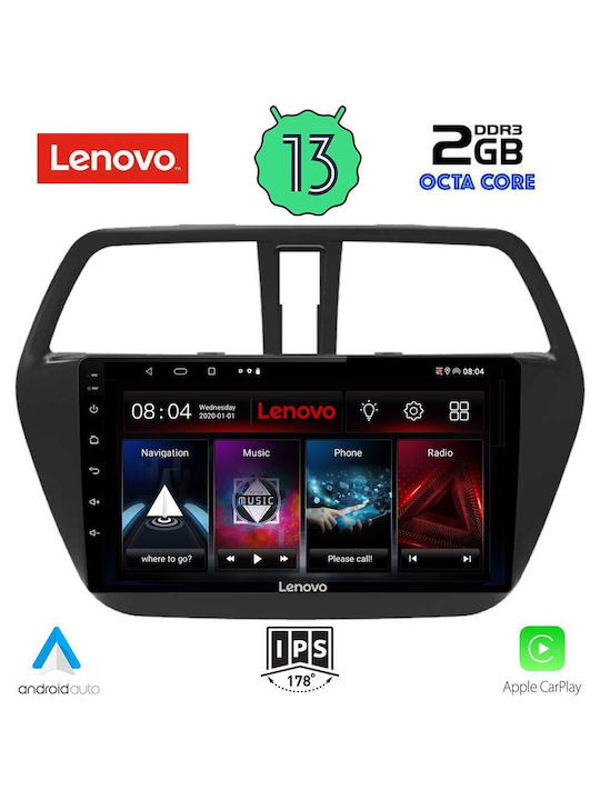 Lenovo Car-Audiosystem für Suzuki SX4 2014> (Bluetooth/USB/WiFi/GPS/Apple-Carplay/Android-Auto) mit Touchscreen 9"