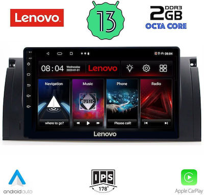 Lenovo Car-Audiosystem für BMW E39 (Bluetooth/USB/WiFi/GPS/Apple-Carplay/Android-Auto) mit Touchscreen 9"