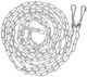 Vltools Dog Leash/Lead Chain Knitted Ν.20 in Silver color 1.8m