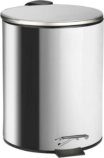 Homely Χαρτοδοχείο Μπάνιου Classic Inox Soft Close 5lt Matt Inox