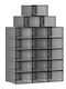 Plastic Shoe Storage Case in Black Colour 33.3x23x14cm 18 Pieces