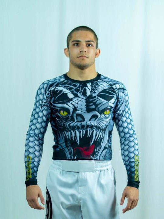 Soiltecnique Herren Langärmlig T-Shirt SOIL102 für Jiu-Jitsu Gray