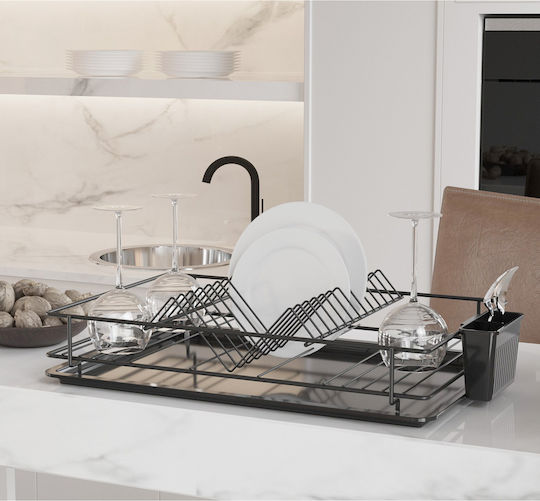 Hermia Metallic Black Sink Strainer 47x31x11cm