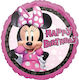 Round Birthday Balloon Minnie Foil Happy Birthday Minnie 45cm