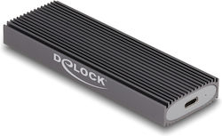 DeLock Hard Drive Case M.2 PCI-Express / SATA III NVME with connection Type-C in Schwarz color