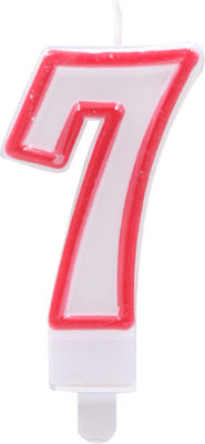 Tpster Birthday Candle Number "7" Multicolored 22634