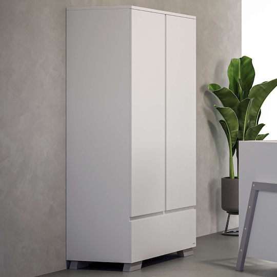 Oslo Two Door Wardrobe Grey 101x54x180cm