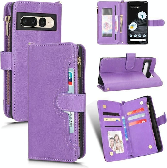 Multi Zipper Brieftasche Lila (Google Pixel 7 Pro)