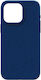 Njord Suede 360 Full Cover Plastic 2mm Albastru (iPhone 15 Pro Max)