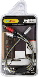 Andowl 3.5mm Male To 2x RCA Male Audio Cable Black Q-HD76