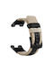 Leather Nylon Armband Leder Khaki (Amazfit T-Rex)