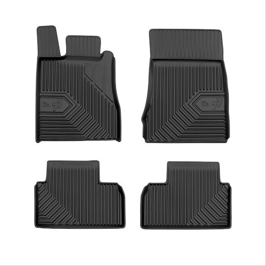 Frogum Set Front and Back Car Mats 4 Pieces for Mercedes-Benz S 1998-2005 Black