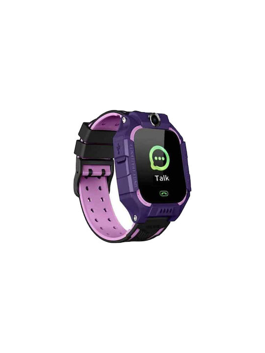 Wolulu Kinder Smartwatch mit GPS und Kautschuk/Plastik Armband Lila