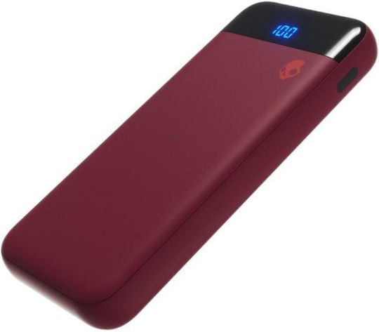 Skullcandy Stash Fuel Power Bank 10000mAh mit 2 USB-A Anschlüssen und USB-C Anschluss Rot