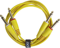 UDG U97002YL 2x 6.3mm male - 2x 6.3mm male 1.5m
