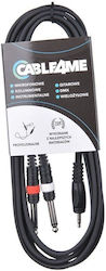 Cable4Me 2x 6,3mm Stecker - 3,5mm Stecker 6m Cable4Me 2x 6,3mm Stecker - 3,5mm Stecker 6m