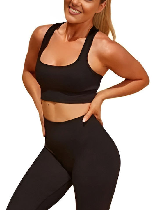 Melinda Women's Athletic Sports Bra Black