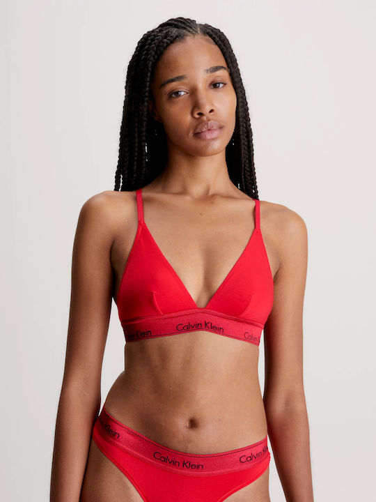 Calvin Klein Women's Bralette Bra Red