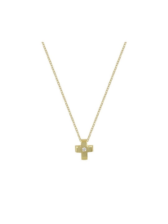 Gold Kreuz 9K mit Kette