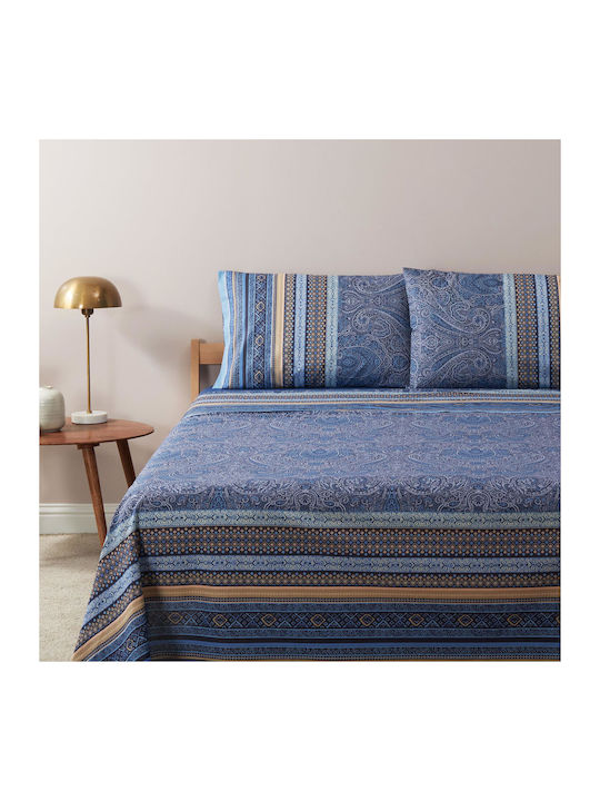 Bassetti Maser Σετ Σεντόνια Υπέρδιπλα 250x280εκ. Γαλάζιο (4τμχ)