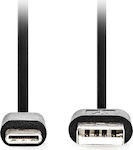 Nedis USB 2.0 Cable USB-C male - USB-A 15W Black 2m (CCGL60600BK20)