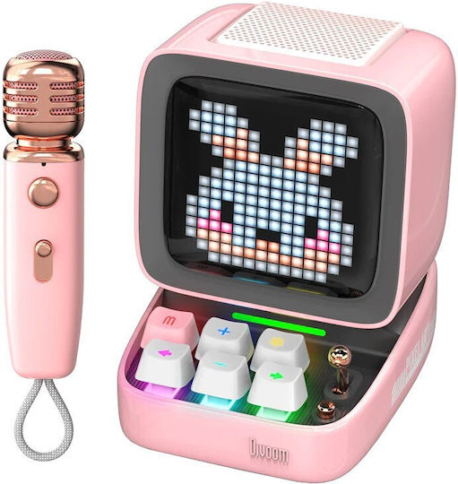 Divoom Boxă Karaoke Cu Microfon Wireless Fără Fir Și Efecte De Iluminare Ditoo Mic G 338036 Roz