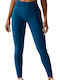 Florina Training Women's Long High Waist Blue Leggings