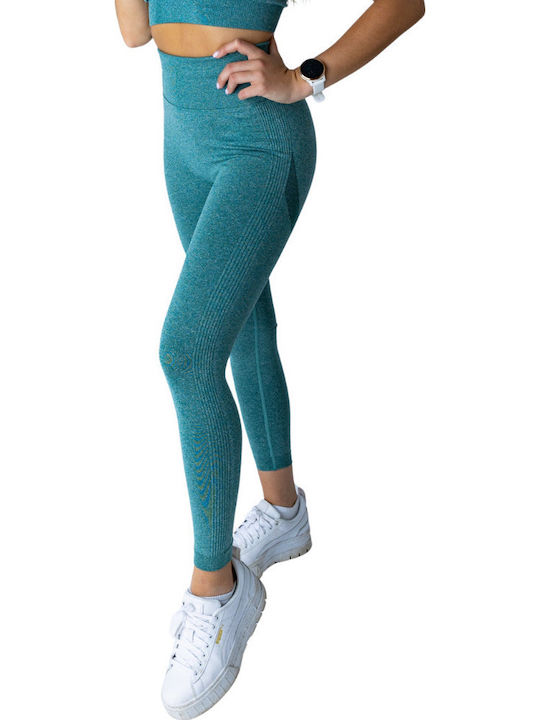 Azora Training Women's Long High Waist Green Leggings