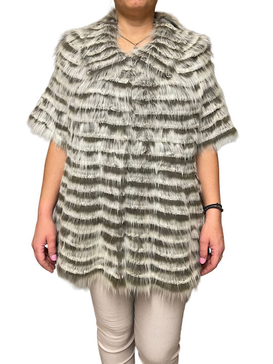 MARKOS LEATHER Women's Short Fur Gray