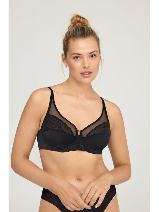 Promise Minimizer Minimizer Bra without Padding Underwire Black