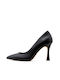 Toutounis Leather Black High Heels