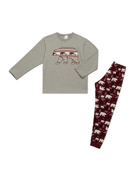 Minerva Kids' Pajamas Winter Gray Bear