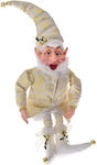 Iliadis Christmas Fabric Figure Elf Gold