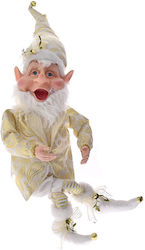 Iliadis Christmas Fabric Figure Elf Gold Height 65cm