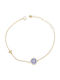 Slevori Kids Bracelet from Gold-plated Silver with Evil Eye