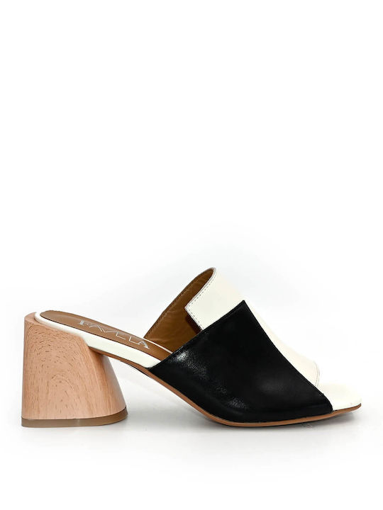 Favela Chunky Heel Mules Black