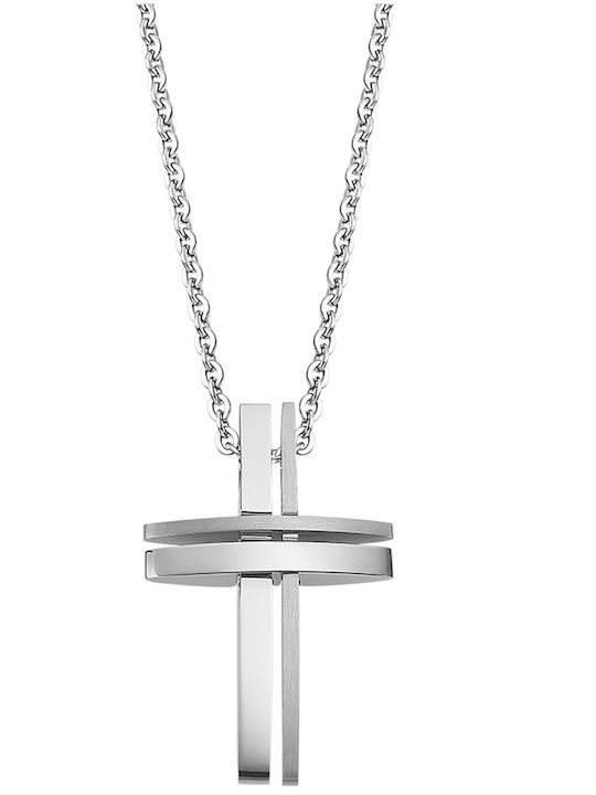 Lotus Watches Herren Kreuz aus Stahl mit Kette