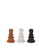 Zaros Candle Holder Ceramic in Black Color 6.8x6.8x10.5cm 1pcs