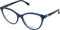 Max Mara Weiblich Brillenrahmen Katzenauge Blau MM 5024 090