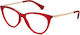 Ralph Lauren Women's Acetate Prescription Eyeglass Frames Cat Eye Red PH7131 5734