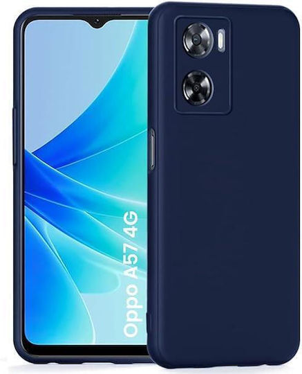 Matt Umschlag Rückseite Silikon Blau (Oppo A57 4G)