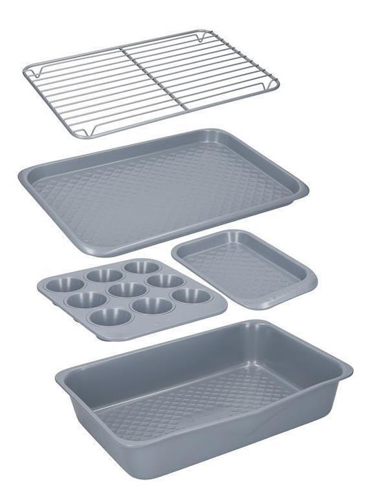 Kitchen Craft Φόρμα Ζαχαροπλαστικής για Cupcakes/Muffins Κεραμική 41.5x31.5x9.5εκ. 5τμχ