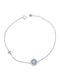 Slevori Women's Bracelet with design Eye made of Silver