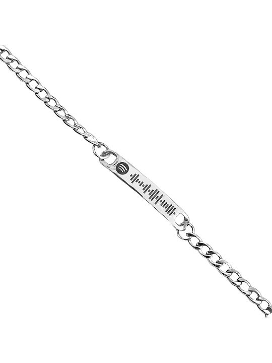 Theodora's Jewellery Spotify Code Steel Identity Bracelet