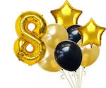 Μπαλόνια Γενεθλίων Αριθμοί 8τμχ