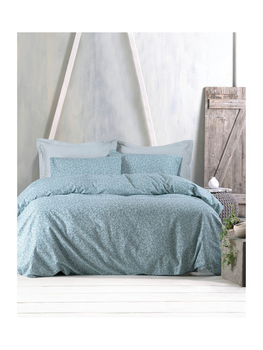 Rythmos Melrose Super Double Duvet Cover Set with Pillowcases 225x240 Πρασινο