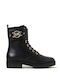Rory Lace Up Leather Women's Ankle Boots Black